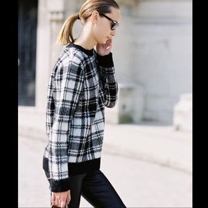 Nine West Boxy Plaid Sweater